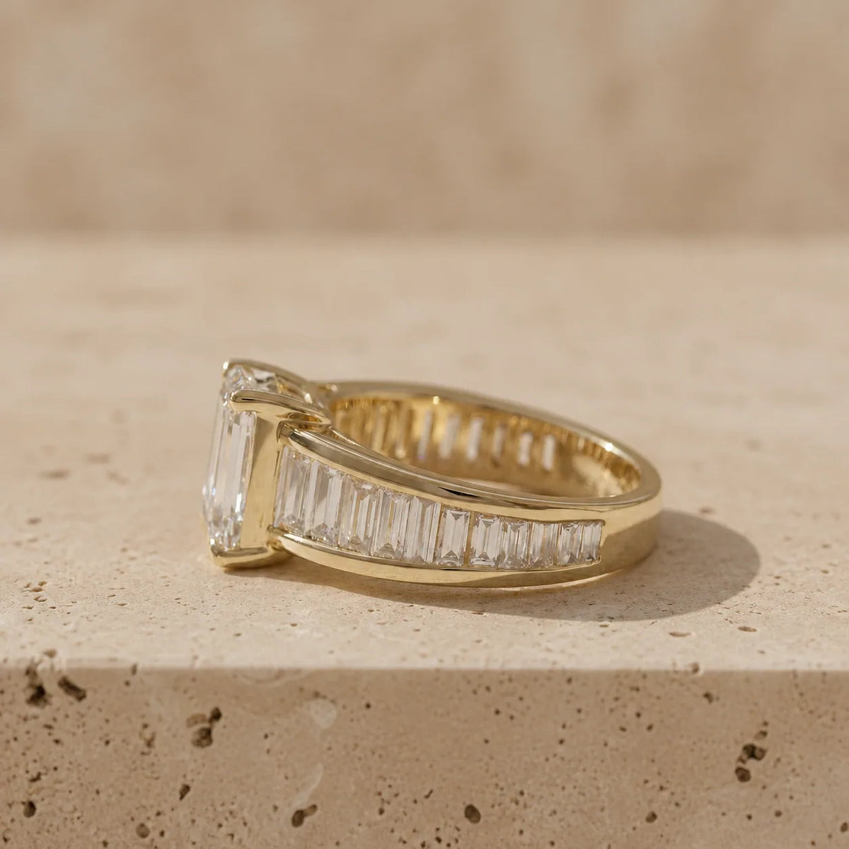 2.2 CT Emerald Cut Lab-Grown Diamond Art Deco-Inspired Engagement Ring