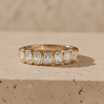 2.50 CTW Emerald Lab-Grown Diamond Bezel-Set Half-Eternity Band