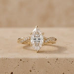 2.5 CT Marquise Cut Lab-Grown Diamond Infinity Pavé Engagement Ring