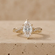 2.5 CT Marquise Cut Lab-Grown Diamond Infinity Pavé Engagement Ring