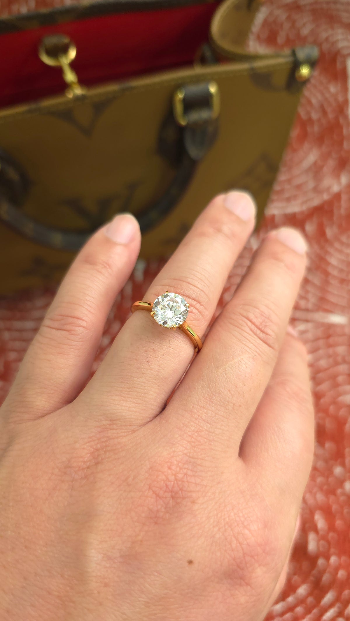 2.75ct Round cut lab grown diamond chevron half-circle engagement stacking rings for woman