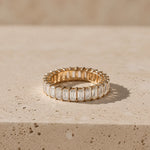 2 CTW Emerald Lab-Grown Diamond Prong-Set Full Eternity Band