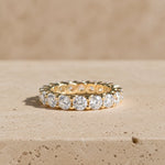 2 CTW Round Lab-Grown Diamond Shared-Prong Full Eternity Band