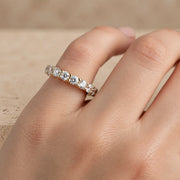 2 CTW Round Lab-Grown Diamond Shared-Prong Full Eternity Band