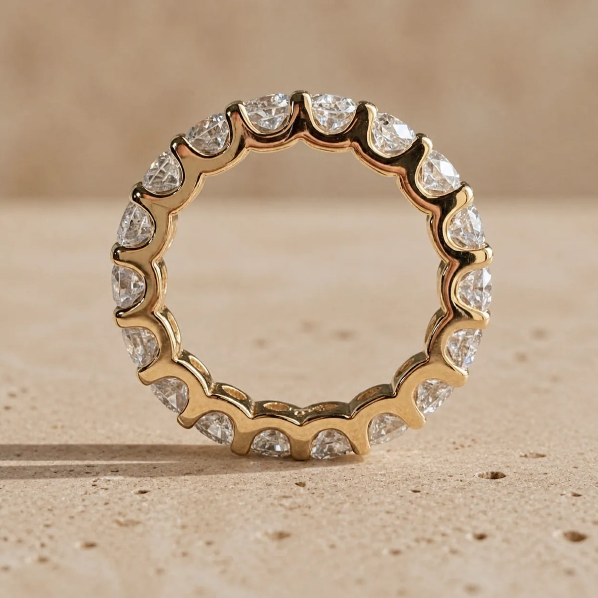 2 CTW Round Lab-Grown Diamond Shared-Prong Full Eternity Band