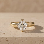 2 CT Asscher Cut Lab-Grown Diamond Solitaire Engagement Ring