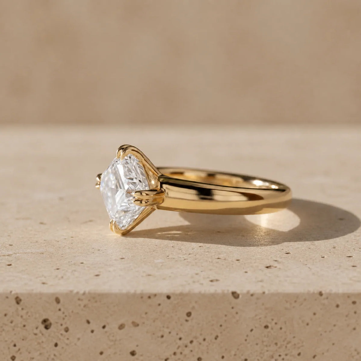 2 CT Asscher Cut Lab-Grown Diamond Solitaire Engagement Ring