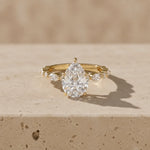2 CT Pear Cut Lab-Grown Diamond Classic Engagement Ring