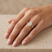 2 CT Pear Cut Lab-Grown Diamond Classic Engagement Ring