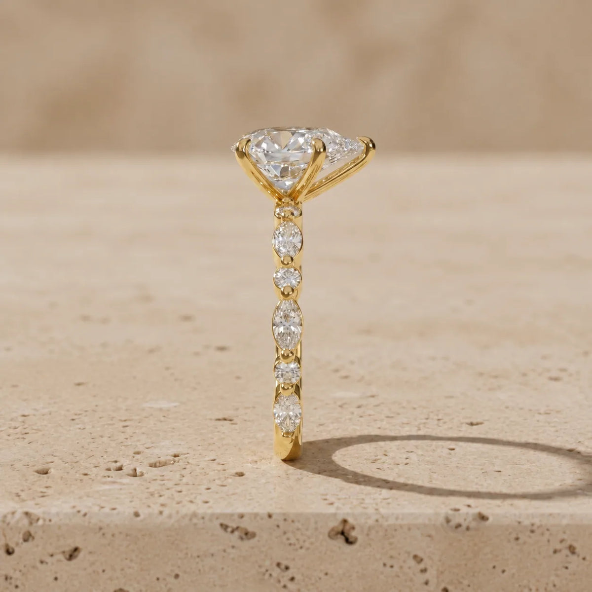 2 CT Pear Cut Lab-Grown Diamond Classic Engagement Ring