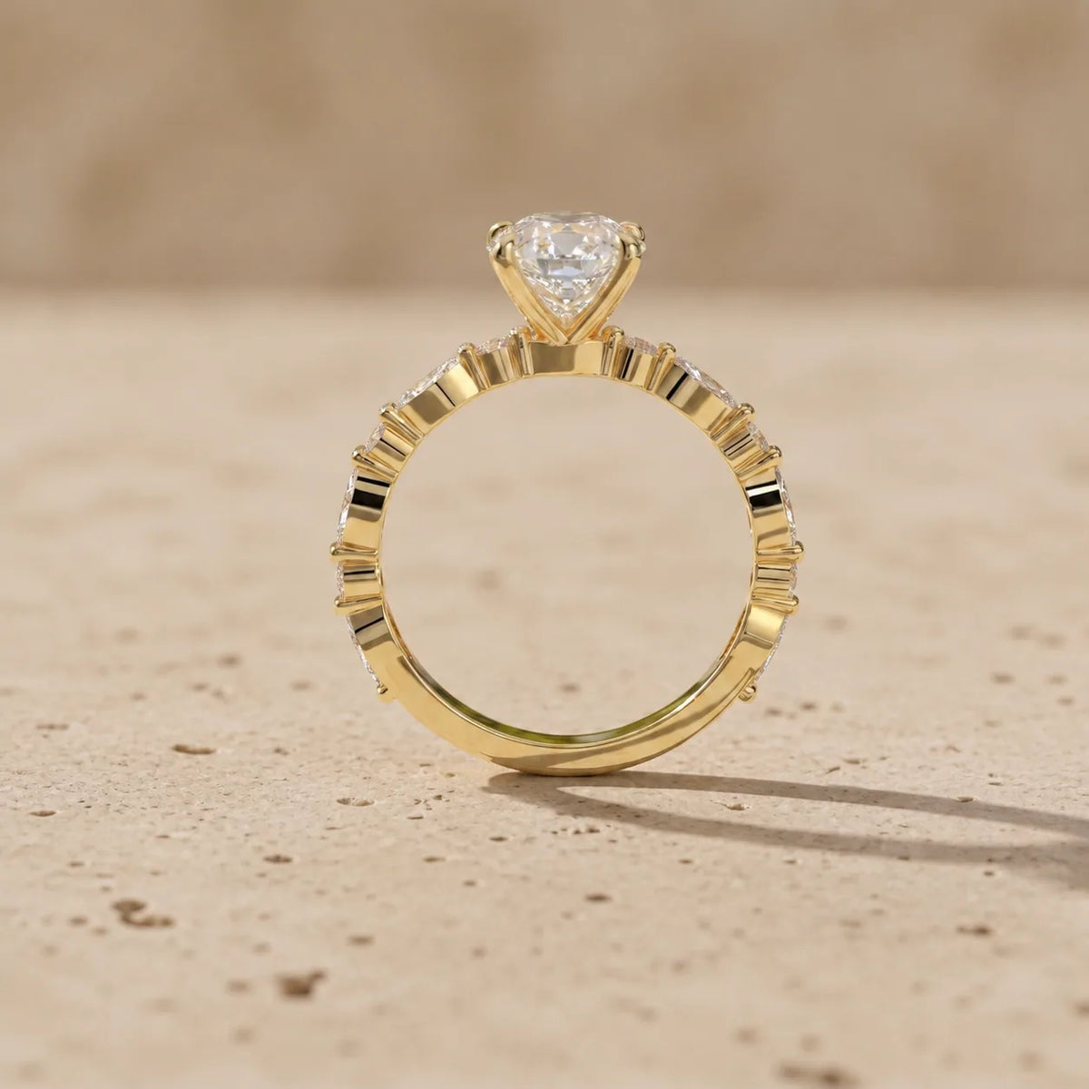 2 CT Pear Cut Lab-Grown Diamond Classic Engagement Ring