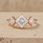 2 CT Princess Cut Lab-Grown Diamond Three-Stone Engagement Ring