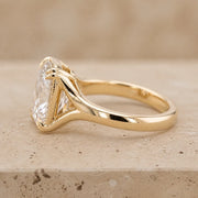 3.4 CT Old Mine Elongated Cushion Lab-Grown Diamond Art Deco Engagement Ring