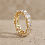 3.50 CTW Oval & Emerald Lab-Grown Diamond Alternating Eternity Band