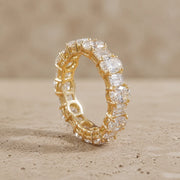 3.50 CTW Oval & Emerald Lab-Grown Diamond Alternating Eternity Band