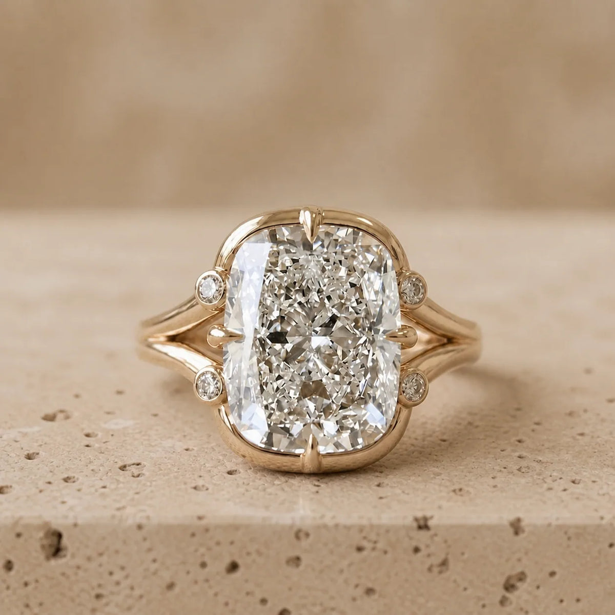 3 CT Cushion Lab-Grown Diamond Engagement Ring