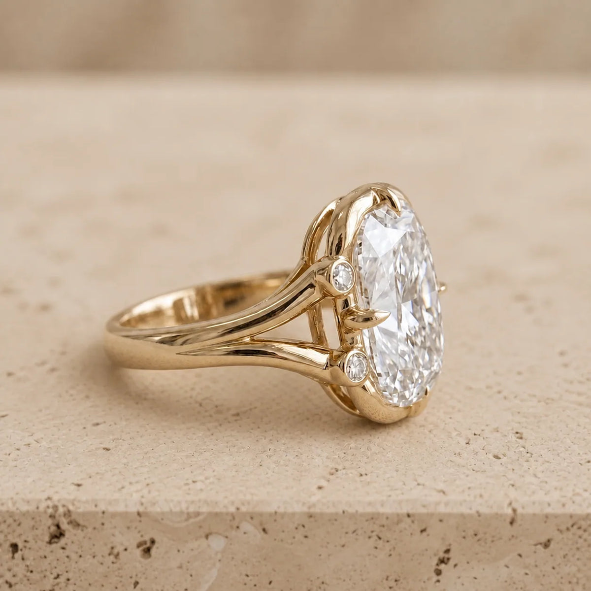 3 CT Cushion Lab-Grown Diamond Engagement Ring