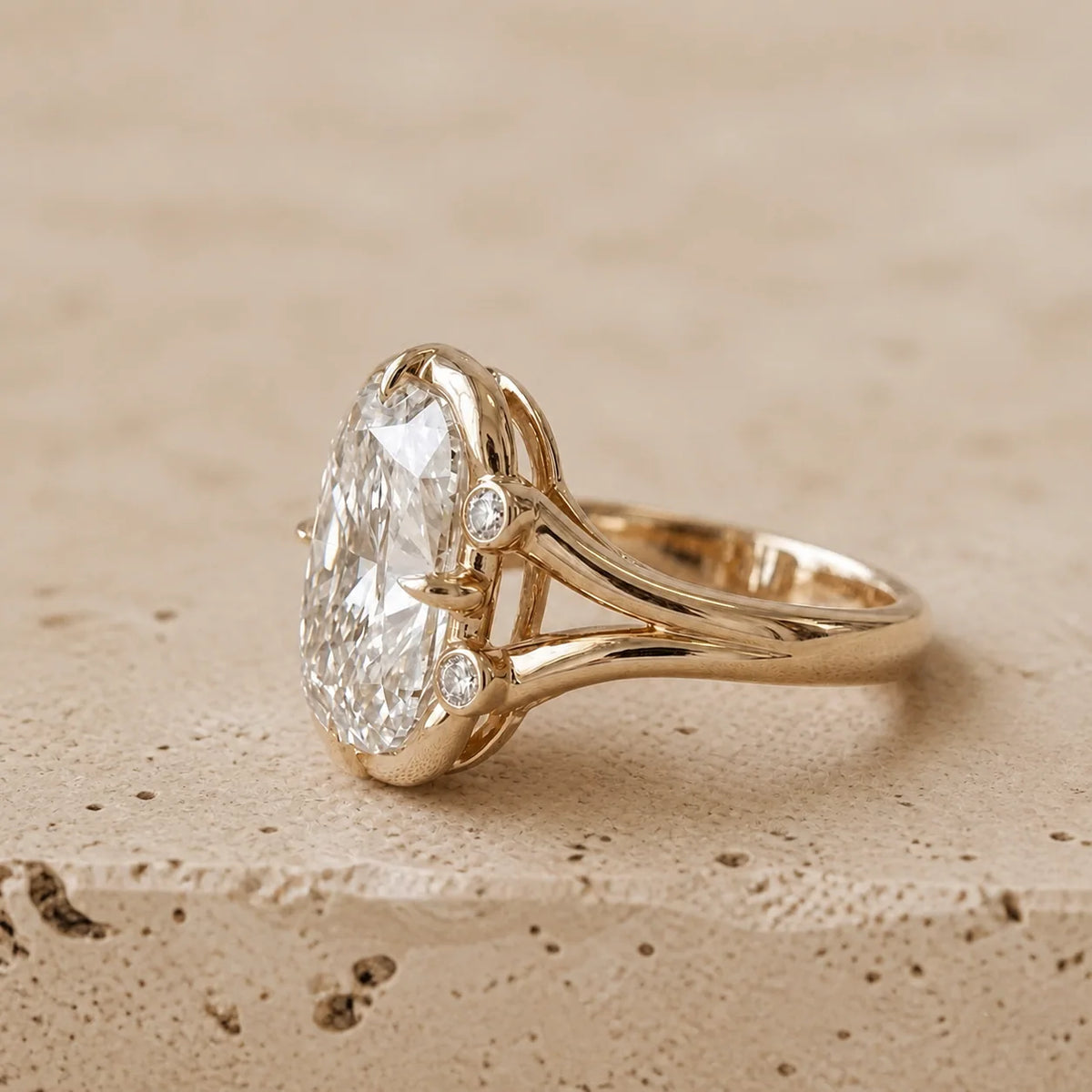 3 CT Cushion Lab-Grown Diamond Engagement Ring