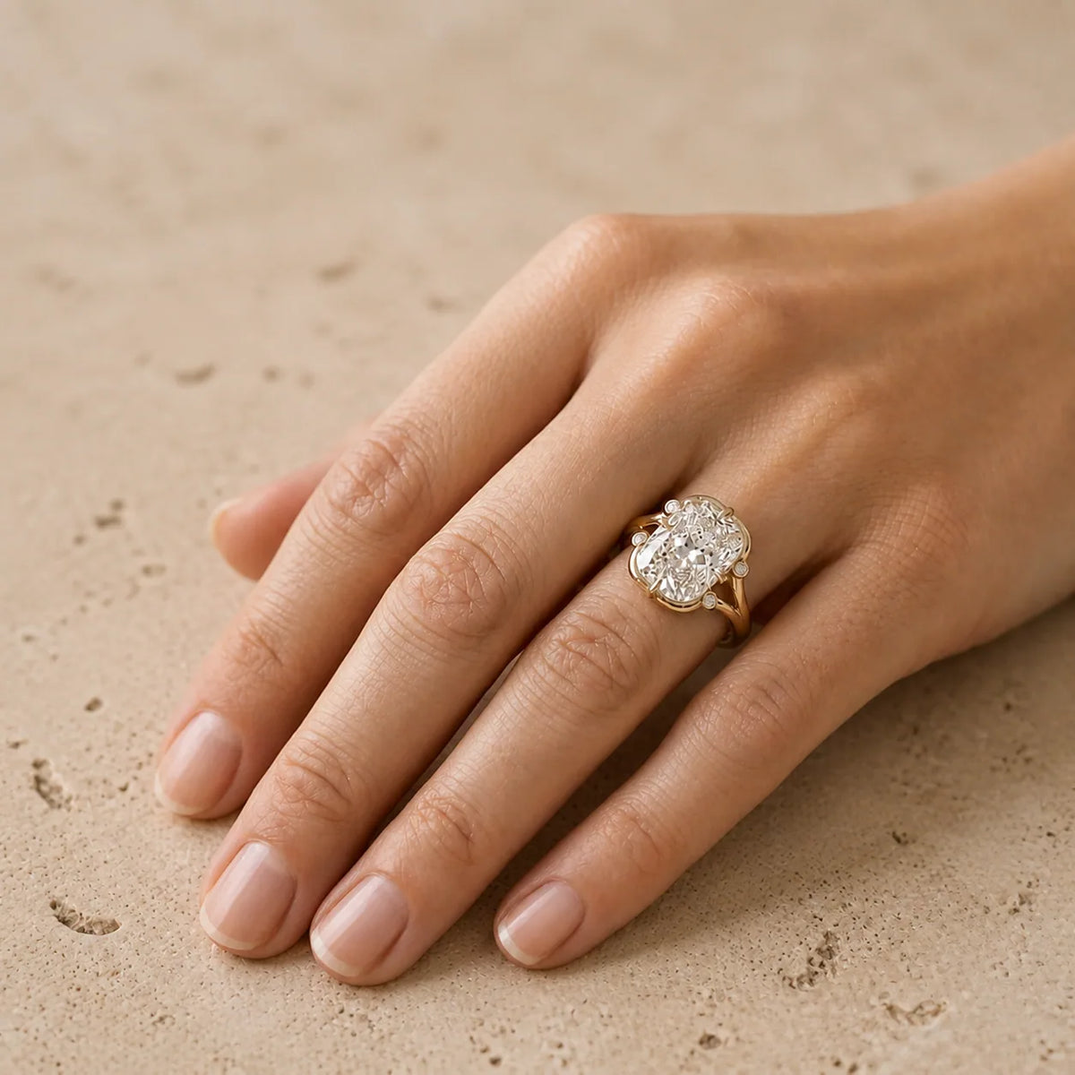 3 CT Cushion Lab-Grown Diamond Engagement Ring