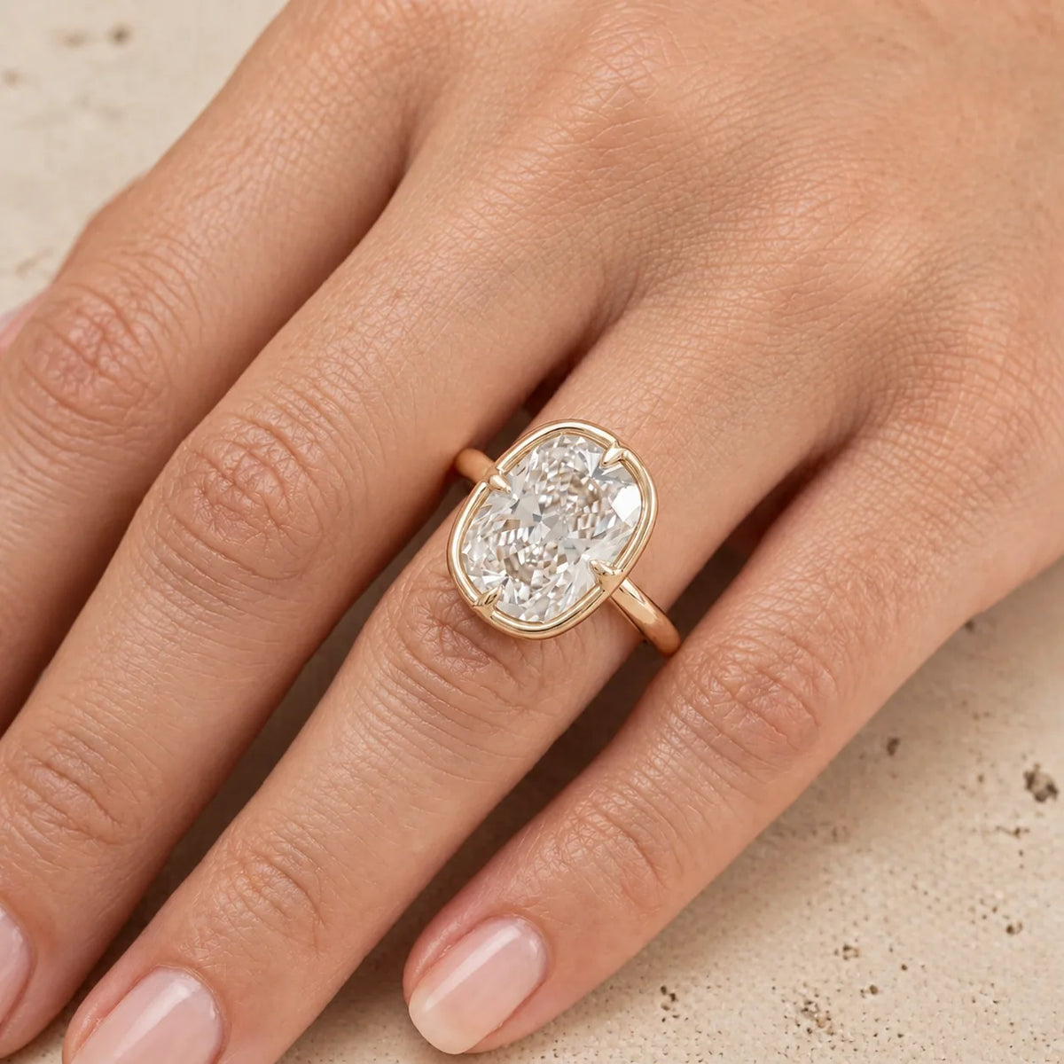 3 CT Cushion Lab-Grown Diamond Georgian-Inspired Compass-Prong Engagement Ring