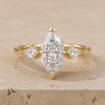3 CT Dutch Marquise Lab-Grown Diamond Three-Stone Engagement Ring