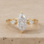 3 CT Dutch Marquise Lab-Grown Diamond Three-Stone Engagement Ring