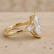 3 CT Dutch Marquise Lab-Grown Diamond Three-Stone Engagement Ring