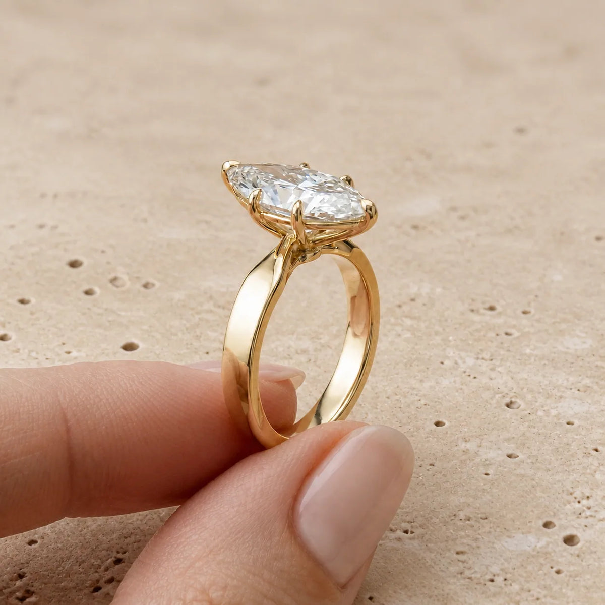 3 CT Marquise Lab-Grown Diamond Engagement Ring