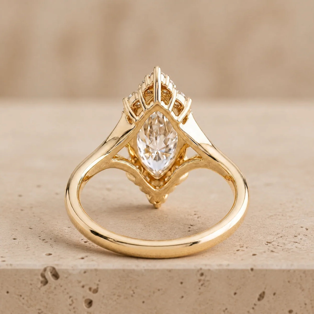 3 CT Marquise Lab-Grown Diamond Split-Shank Engagement Ring