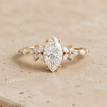 3 CT Marquise Lab-Grown Diamond Vintage-Inspired Nature-Inspired Engagement Ring