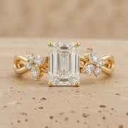 3 CT Marquise Lab-Grown Diamond Vintage-Inspired Nature-Inspired Engagement Ring
