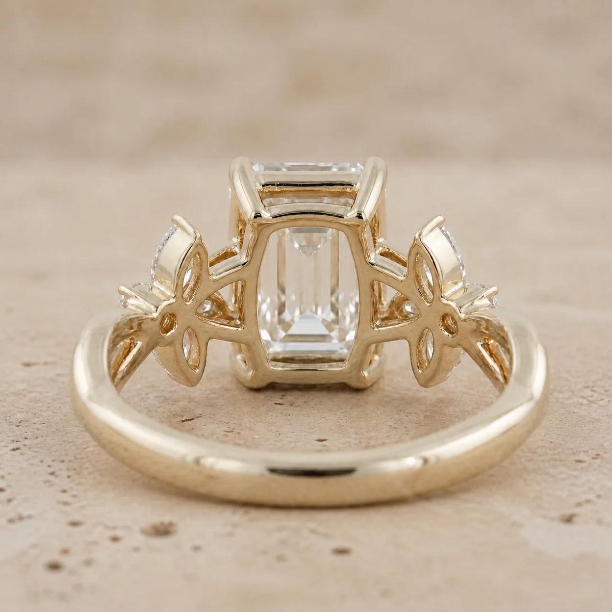 3 CT Marquise Lab-Grown Diamond Vintage-Inspired Nature-Inspired Engagement Ring