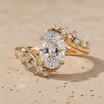 3 CT Oval Lab-Grown Diamond Bypass Engagement Ring