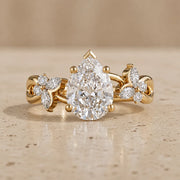 3 CT Pear Lab-Grown Diamond Nature-Inspired Leaf & Vine Engagement Ring