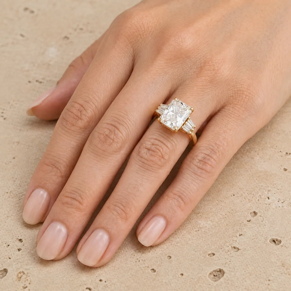 3 CT Radiant Lab-Grown Diamond Engagement Ring