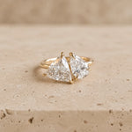 3 CT Trillion Lab-Grown Diamond Toi et Moi Ring