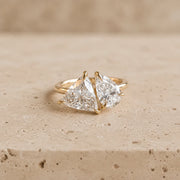 3 CT Trillion Lab-Grown Diamond Toi et Moi Ring