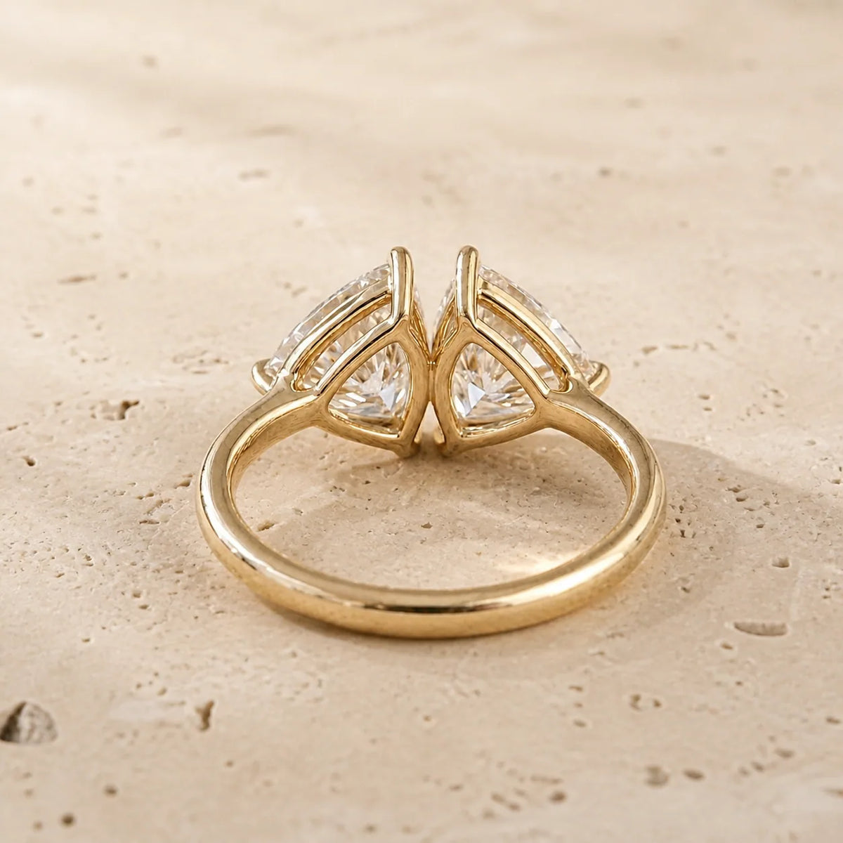 3 CT Trillion Lab-Grown Diamond Toi et Moi Ring