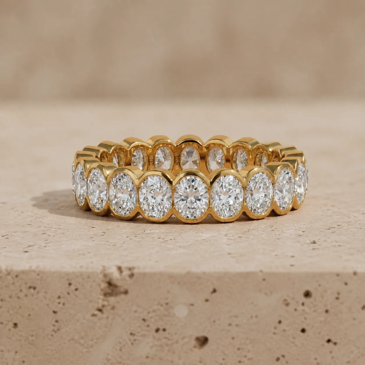 3.50 CTW Oval Lab-Grown Diamond Bezel-Set Full Eternity Band