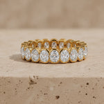 3.50 CTW Oval Lab-Grown Diamond Bezel-Set Full Eternity Band