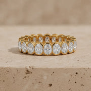 3.50 CTW Oval Lab-Grown Diamond Bezel-Set Full Eternity Band