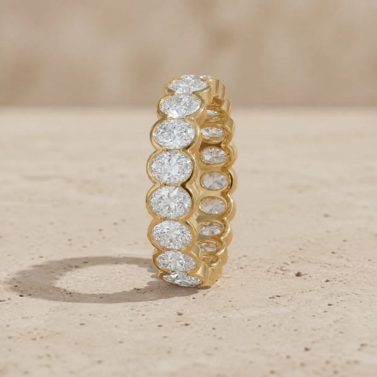 3.50 CTW Oval Lab-Grown Diamond Bezel-Set Full Eternity Band