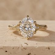 4 CT Oval Cut Lab-Grown Diamond Classic Engagement Ring
