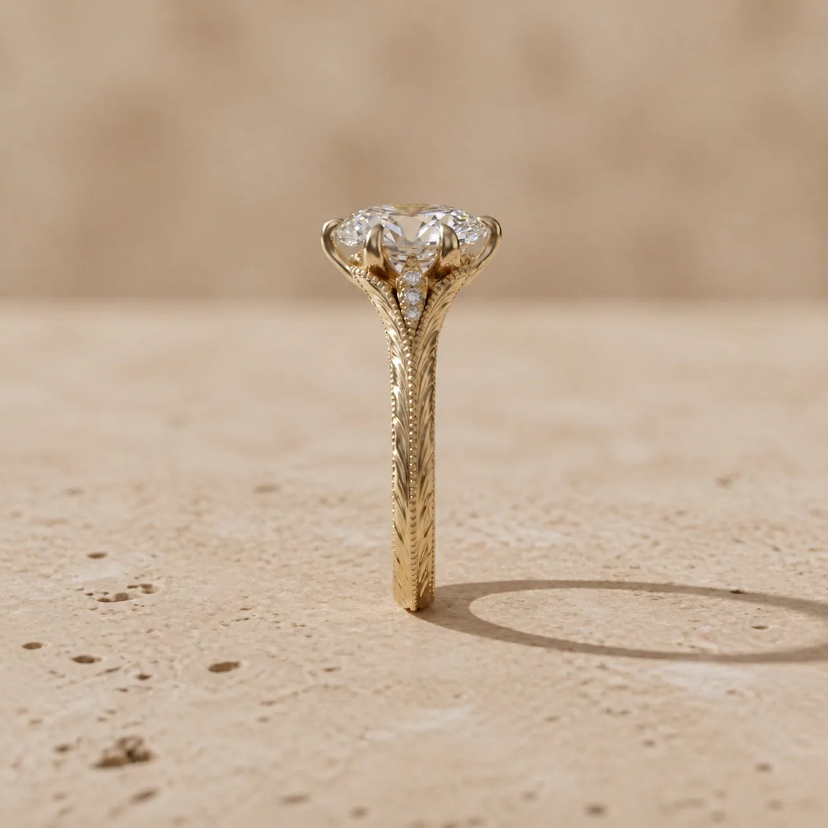 4 CT Oval Cut Lab-Grown Diamond Classic Engagement Ring