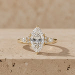 5 CT Marquise Cut Lab-Grown Diamond Cluster Engagement Ring