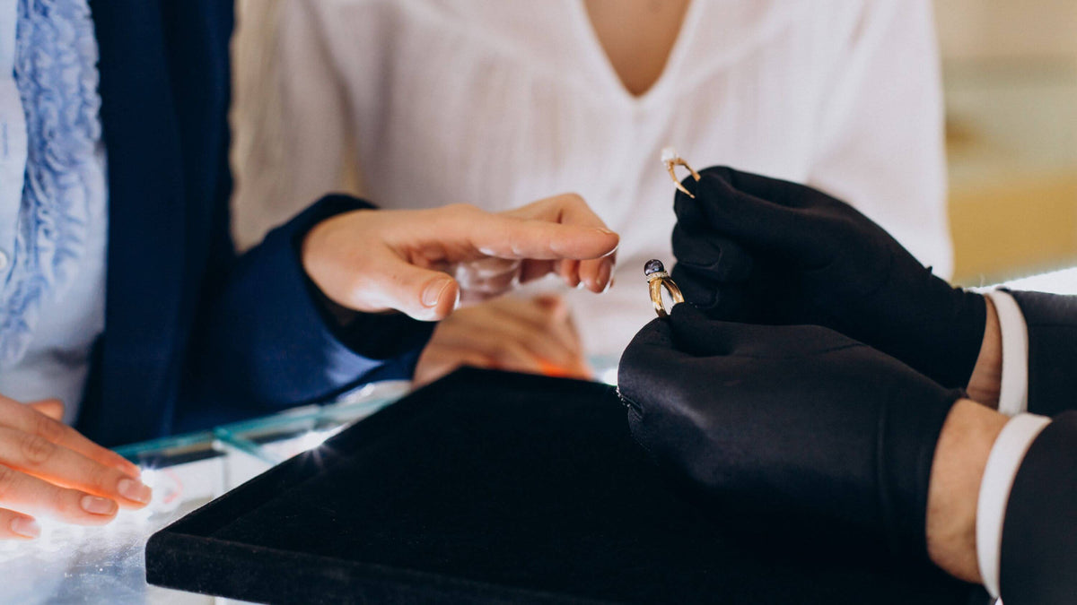 Abbett jewellery team assisting clients from the workshop