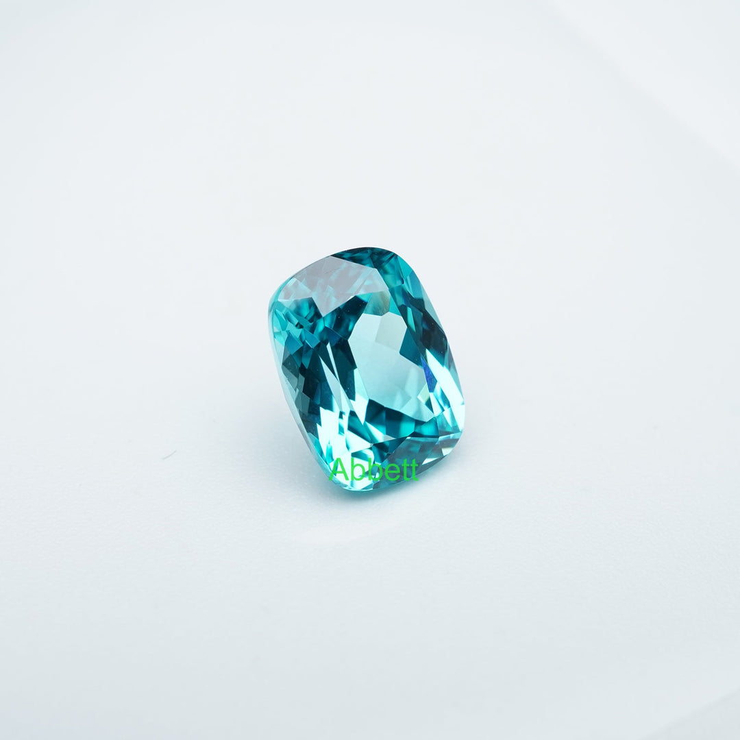 Antique cushion lab grown Paraiba YAG
