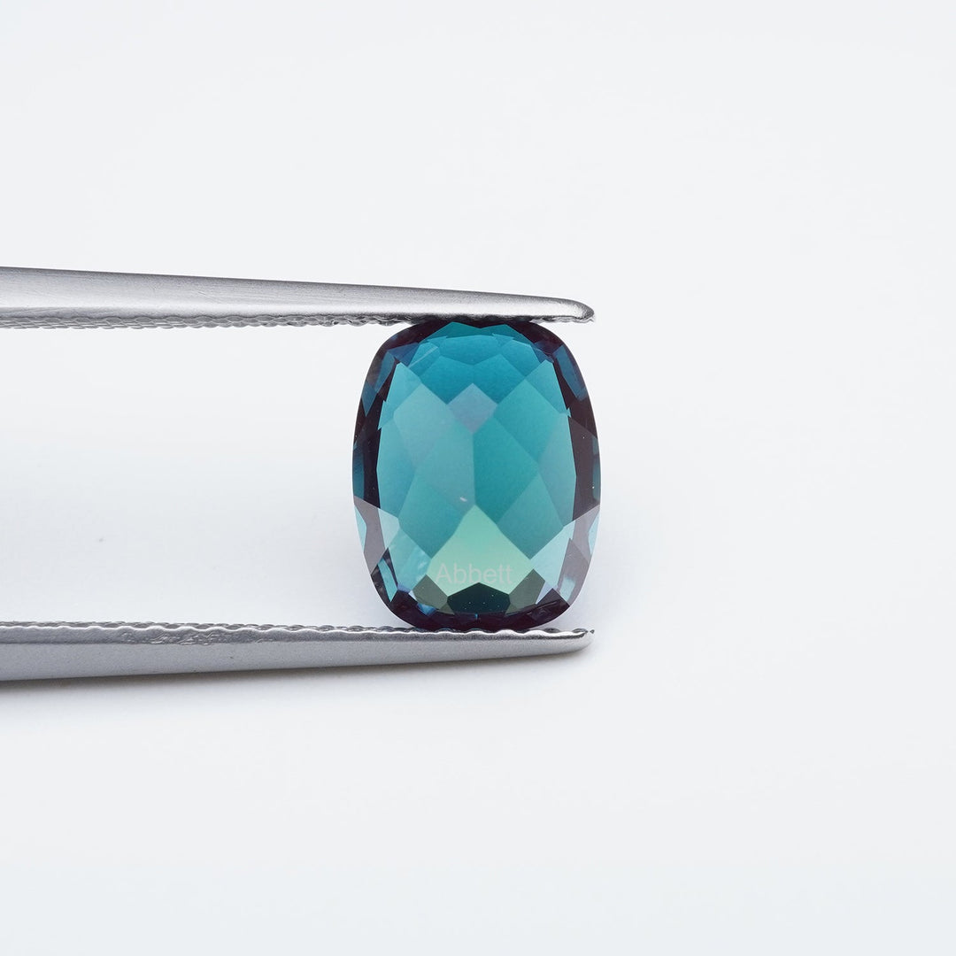 Antique cushion lab grown alexandrite