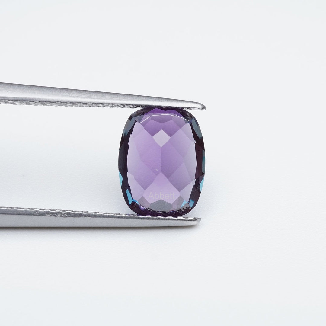 Antique cushion lab grown alexandrite
