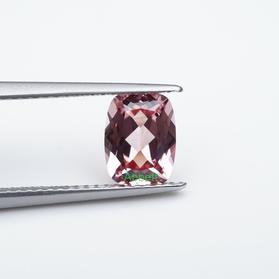 Antique cushion lab grown champagne sapphire